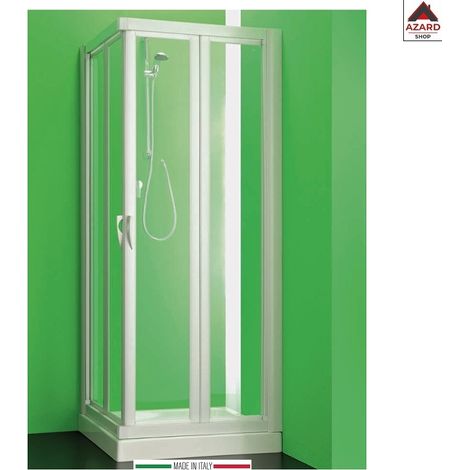 Box doccia in acrilico h 185 cm mod. Giove 70x70 cm con apertura a libro (1/4)