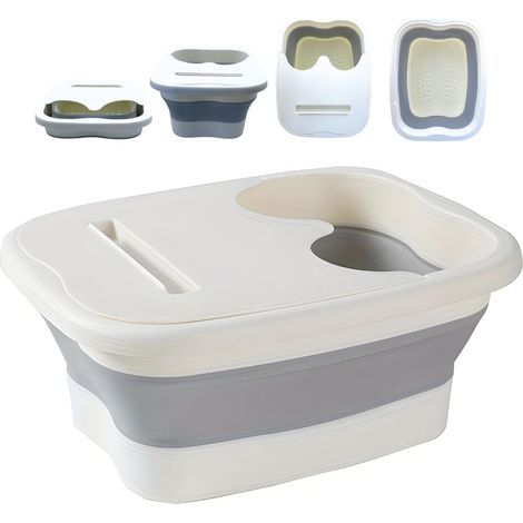 Faltbares Fußbad – Pediküreschale mit Tragegriff – Komfortables Fußbadbecken – Kompaktes und leichtes Design (1/5)