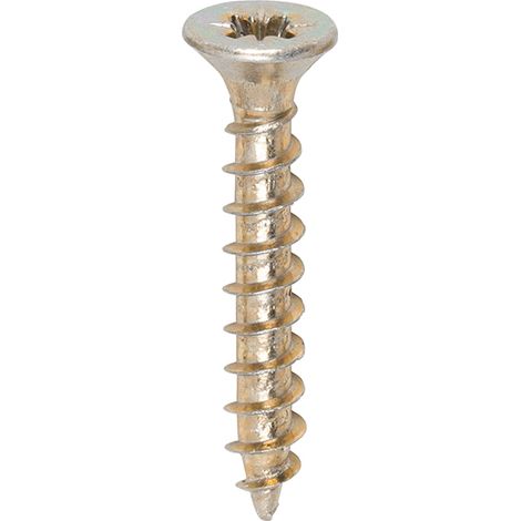 TIMco 3.0 x 20mm Solo Zinc & Yellow Woodscrew Qty 200