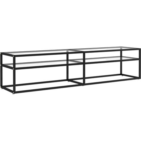 Mobile Porta TV Trasparente 180x40x40,5 cm in Vetro Temperato vidaXL