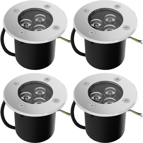 Spot Led Encastrable Exterieur 4Pcs 3W IP67 Étanche 230V Spot Terrasse Exterieur Encastrable - Spot Encastrable Exterieur pour Jardin Balcon Chemin Parc Cour 3000K Blanc Chaud (1/5)