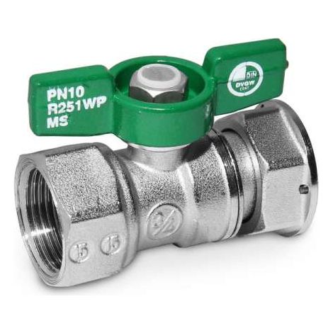 Giacomini Kugelhahn für Wasserzähler Qn 1,5 DVGW Flügelgriff 3/4'' ÜW x 3/4'' IG R251WX074