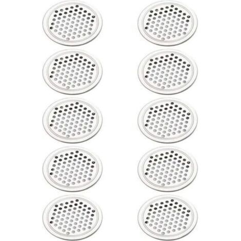 Griglia di ventilazione rotonda in acciaio inox da 20 pezzi, griglia di ventilazione circolare per mobili, armadi, prese d'aria, prese d'aria per mobili da cucina, fessure di ventilazione (1/4)
