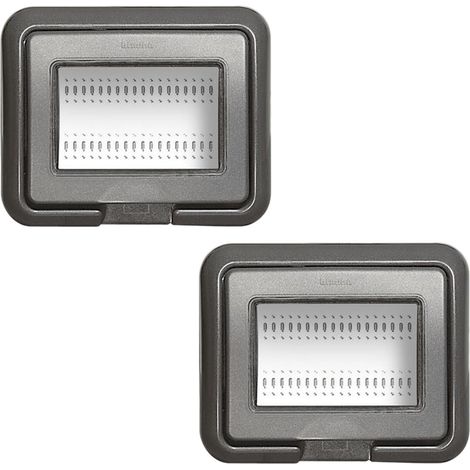 Coperchio 3 posti bticino idrobox ip55 2 pezzi living international 24603l