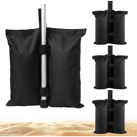 Poids pour Tonnelle, 4pcs Sac de Lestage pour Tonnelle, Sac de Lestage Sable, Sandbag for Ballasting, Lestage Tonnelle, Leste pour Pied de Tonnelle pour Sécuriser Auvents, Tentes et Parasols (1/5)