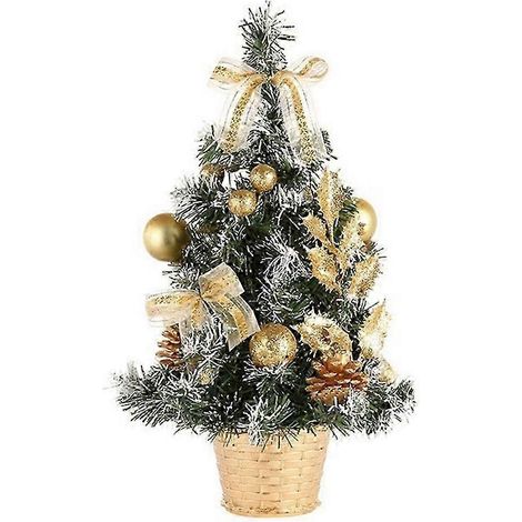 Mini sapin de Noël sans guirlande lumineuse LED, décoration de table artificielle, cadeau. Couleur : argent. 40 cm (1/4)