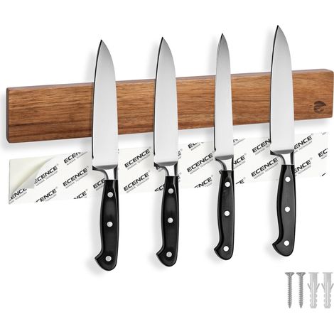 Magnetleiste Messer aus Akazienholz 40cm Messerhalter Wandmontage oder (1/4)