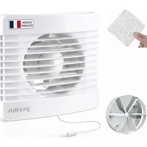 100 mm VMC Air Extractor Fan with Pull Switch, Non-Return Valve + Mosquito Net, 7 W, 26 dB, for Bathroom, Kitchen, Toilet, Silent (1/5)