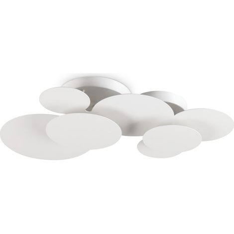 Plafoniera Moderna Cloud Metallo Bianco Led 46W 3000K Luce Calda