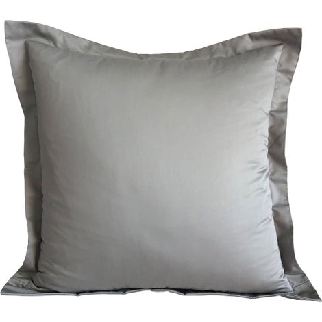 Taie d'Oreiller 50X50CM Biolina Gris Lot de 2 (1/4)