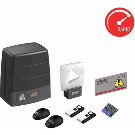 Roger - KIT BM30/326/HS KIT MOTORREDUCTOR PARA PUERTAS CORREDERAS - 400KG FC MAGNÉTICO - BRUSHLESS HS