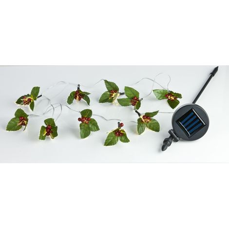 LED Solar Gartendeko Blumenkasten Laterne Solarleuchte Lichterkette Kunstpflanze - Lichterkette