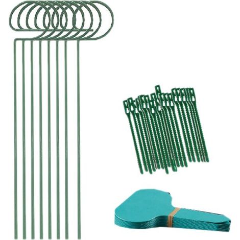 Lot de 8 tuteurs de jardin de 40 cm (15,7 pouces) pour plantes, orchidées et pivoines. (1/5)