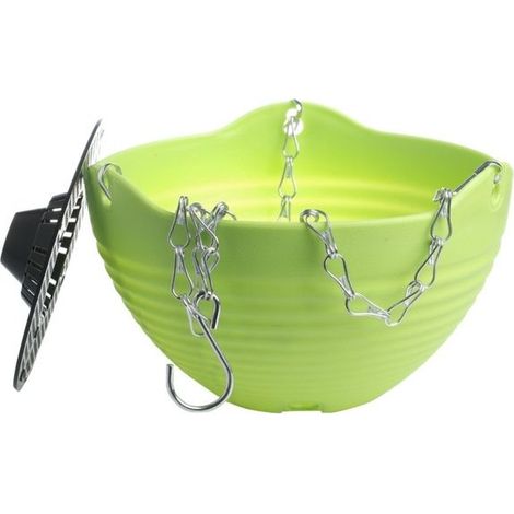 Pot de fleurs suspendu, chaînette pour pot de fleurs, panier, support pour pot de fleurs, outils de jardinage, 1 pièce (vert)