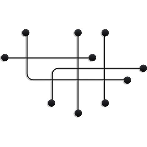 Sospensione a gancio da parete in metallo Hook Nero (1/5)