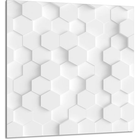 GLASPLATTE FÜR KÜCHE 60x65 Weiß