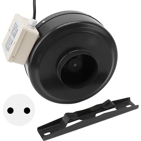 Ventilateur d'extraction inline 2575 tr/min, ventilateur de circulation d'air pour tente de culture hydroponique, prise EU 220-240V (1/5)