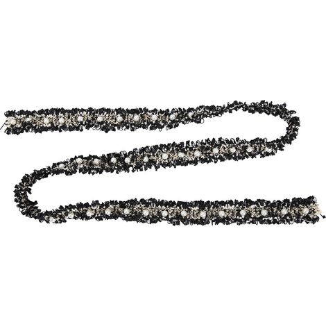 Dentelle Longue Bordure 2 Yards Accessoire DIY Décoration Maison Tissu Noir (1/5)