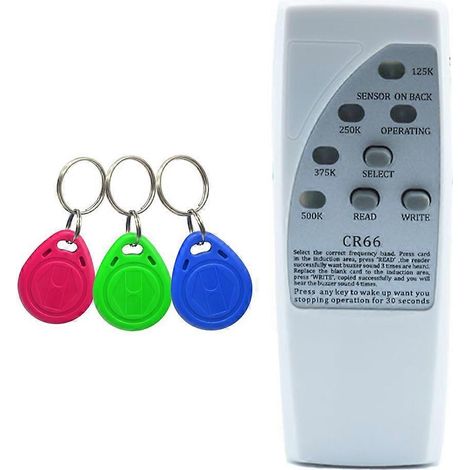 Tragbarer RFID-Chip-Leser/Schreiber + Schlüsselanhänger 3x5200 125 kHz, ID-Tag-Duplikator/Programmierer für EM4305 T5577 (1/5)