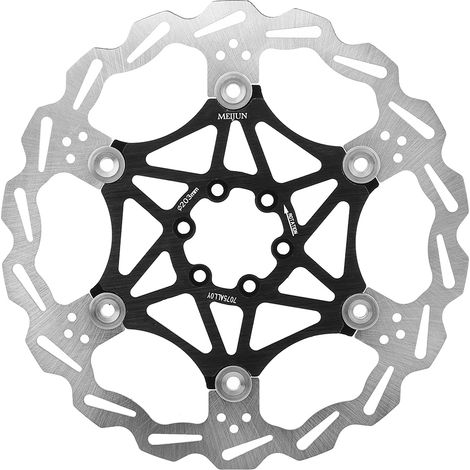 Disque de frein flottant pour VTT 160/180/203mm, plaquettes de frein de vélo, accessoire cyclisme (Noir 203mm) (1/5)