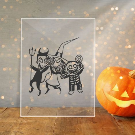 Ornement Acrylique Halloween - Cadre Métal 14x21cm - Décoration Peinture DIY - Salon Chambre Bureau - Lot De 1 (1/5)