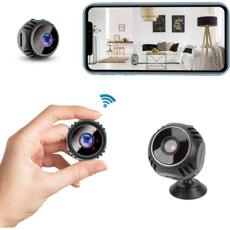 JSSEVN - Cámara de seguridad WiFi, cámara inteligente para mascotas de 360 grados HD 1080p con visión nocturna, detección de movimiento y control mediante aplicación. (1/5)