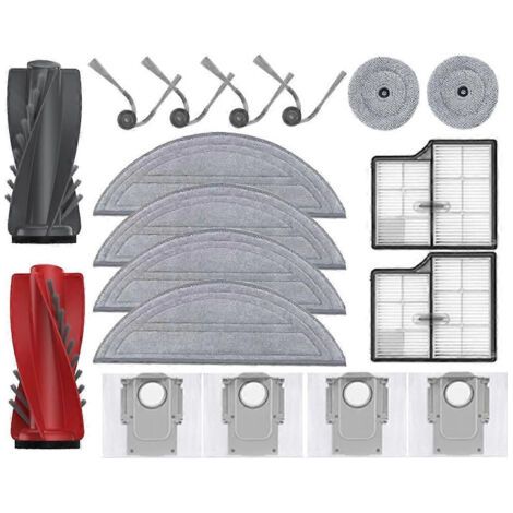 Pièces détachées pour aspirateur robot Roborock Saros 10/S9 MaxV Ultra : brosses latérales principales, lingettes de nettoyage, filtres HEPA, sacs à poussière et accessoires.