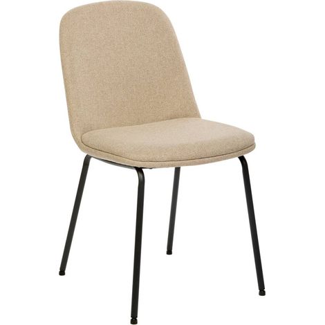 Neora Silla de tela beige L58xAn46xAl82 cm - Atmosphera créateur d'intérieur