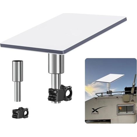 Support Starlink Mini RV, accessoires Mini Starlink RV en alliage d'aluminium, kit Internet par satellite Starlink avec plage de montage : collier de serrage de 0,87 à 1,1 pouce pour mini-antenne para (1/4)