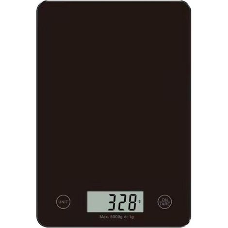 Balance de cuisine, 5 kg - Noire-