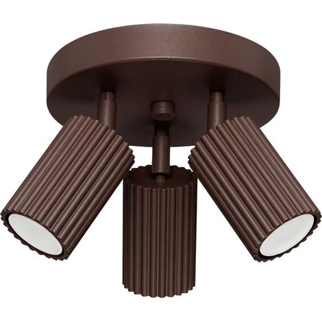 Deckenleuchten KARBON braun 3xGU10 19.5cm Aluminium Sollux (1/5)