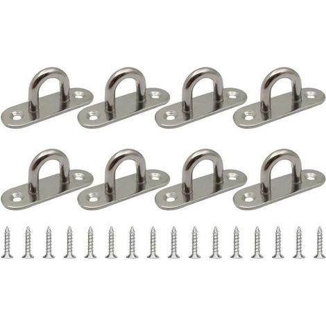 Stück M6 Edelstahl-Ösenplatten, Deckenhaken, U-Haken, zum Aufhängen von Gegenständen (1/5)
