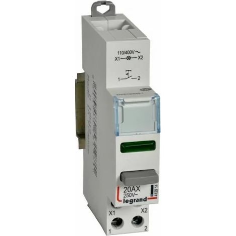Legrand 412914 Dual function modular push button switch 1no contact + indicator light - 1 mod.