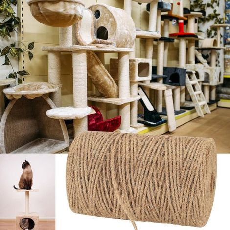 Jute twine, natural jute rope, 3mm x 200m hemp rope, gardening twine for decoration, DIY, and gardening. (1/4)