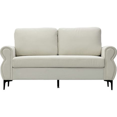 Canapé confortable avec ressorts ensachés et tissus respirants, pieds métalliques 15 cm, assise ergonomique 49 cm (1/5)