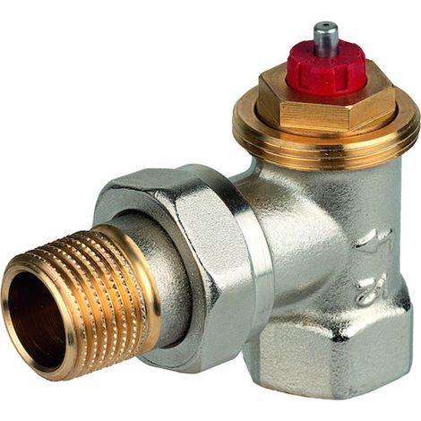 Resideo Cuerpo de válvula termostática FX Latón niquelado, Escuadra, 3/8", V2000EFX10