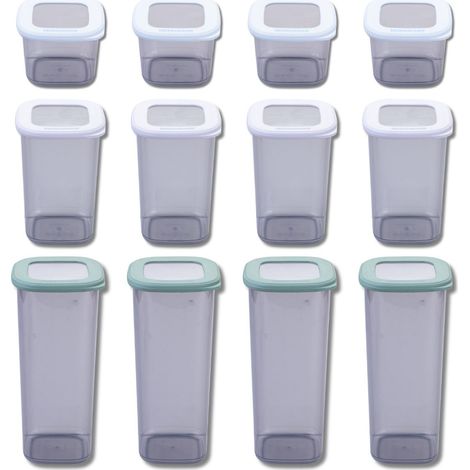 Ensemble de 4 Boîtes à Provisions 1,75L, 4 Boîtes 1,1L et 4 Boîtes 0,55L Fackelmann Storage (1/5)