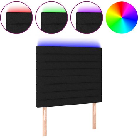 Maison Exclusive - Testiera a LED nero 90x5x118/128 cm in Tessuto