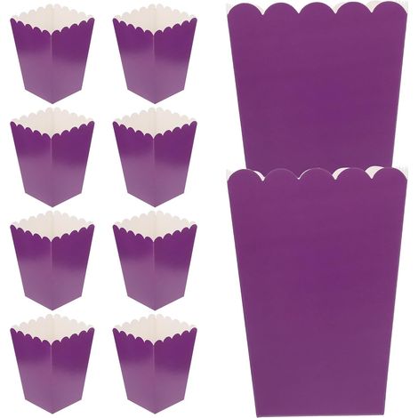 Design Simple et Élégant 250g en Carton Blanc Résistantes à Graisse 50 Boîtes Popcorn pour Snacks et Buffet de Bonbons pour Fête ou Pâtisserie DIY (1/5)