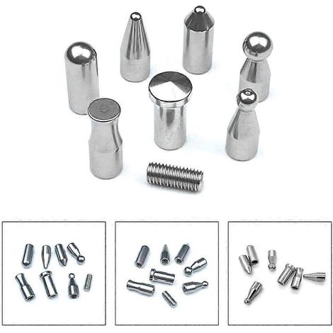 Ensemble de 7 outils de débosselage sans peinture pour voiture, embouts de tiges de débosselage (1/4)