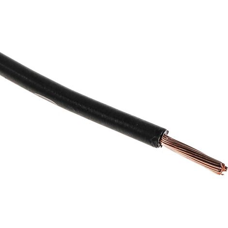 Fil électrique RS PRO, 30 1,5 mm² 15 AWG, 750 V, Zéro halogène Noir, 100m ( Prix pour Bobine de 100 Mètres ) (1/2)