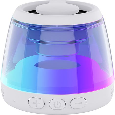 Coque magnétique blanche pour enceinte, support pour téléphone, enceinte Bluetooth portable avec éclairage RGB et caisso (1/5)