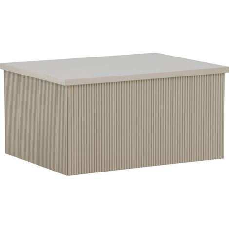 Table Basse Nervurée "Lenox" 80cm Beige (1/5)
