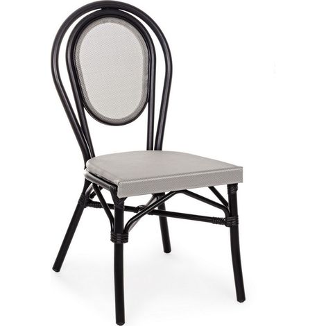 Sedia arredo bizzotto julie argento in alluminio e textilene (1/5)