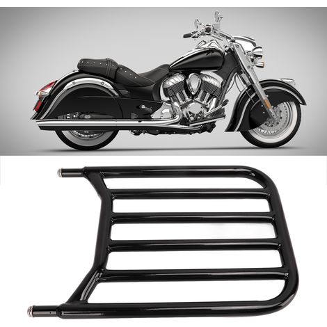 Porte-bagages arrière (noir) pour moto Indian Chieftain, Springfield, Roadmaster, Dark Horse Classic Vintage 2014-2019 (Chrome) (1/5)