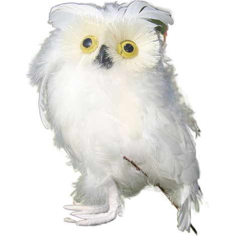 1 pièce Décoration de Noël Hibou à suspendre, réaliste avec plumes artificielles, pour sapin, porte, mur ou mariage (1/5)