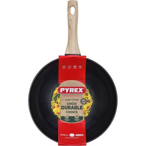 Wok - PYREX - Cook & Care - 28 cm - Anti-adhérent - Induction - Sans PFAS (1/5)