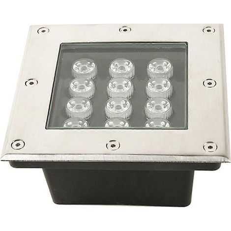 Lampe LED encastrée carrée au sol pour jardin, étanche IP67, basse tension, idéale pour terrasses, cours et allées, pour extérieur (1/5)