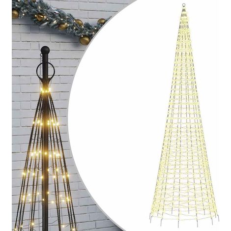 vidaXL Árbol de Navidad 1534 LED blanco cálido 500 cm (1/2)
