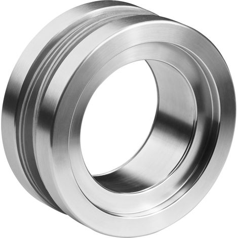 1 Paar Schiebetürgriff DARINA Ø 65 mm Edelstahl gebürstet für Glastüren (1/3)